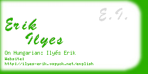 erik ilyes business card